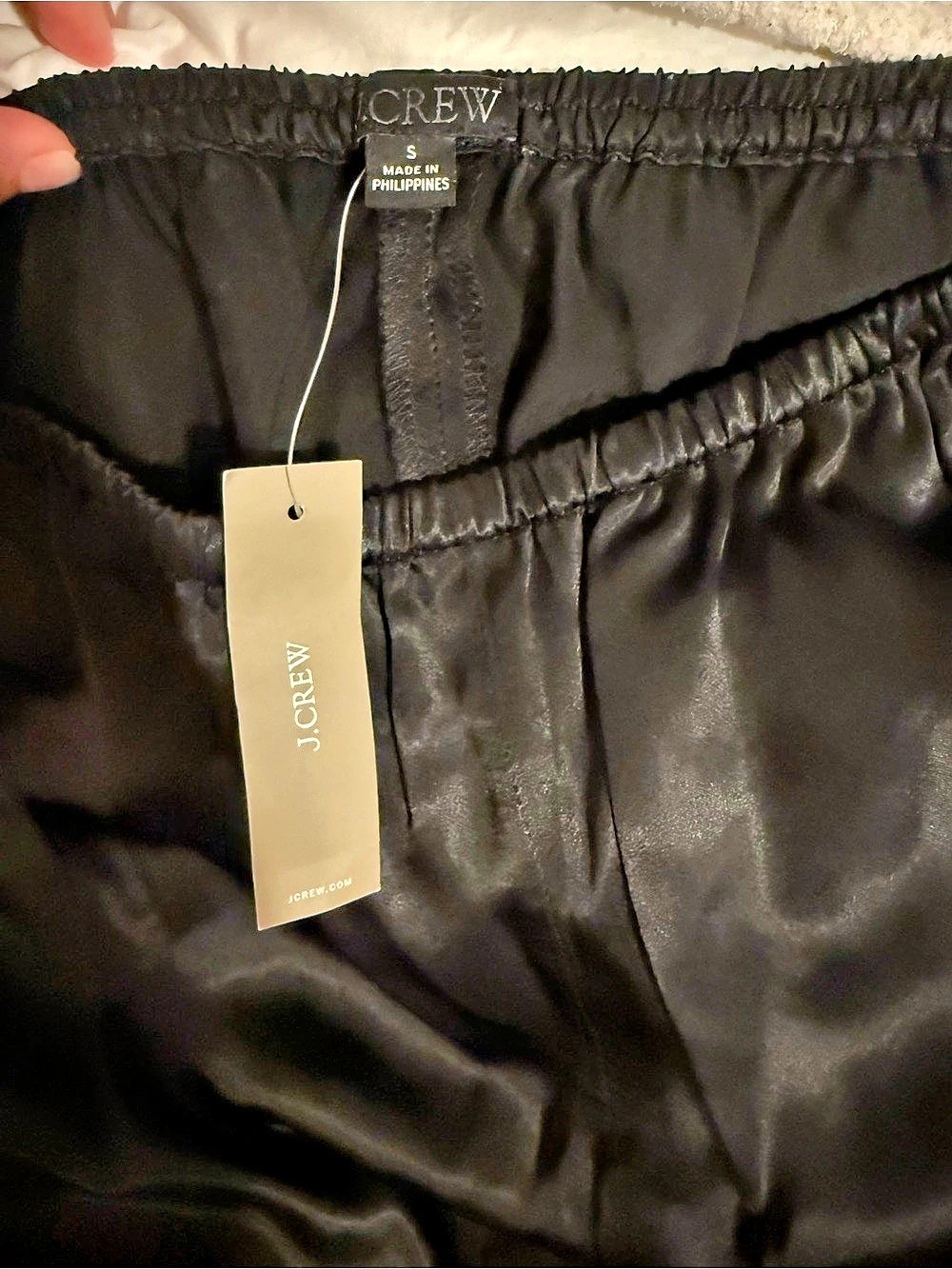 J.Crew Cosmo pant in luster charmeuse Black Small